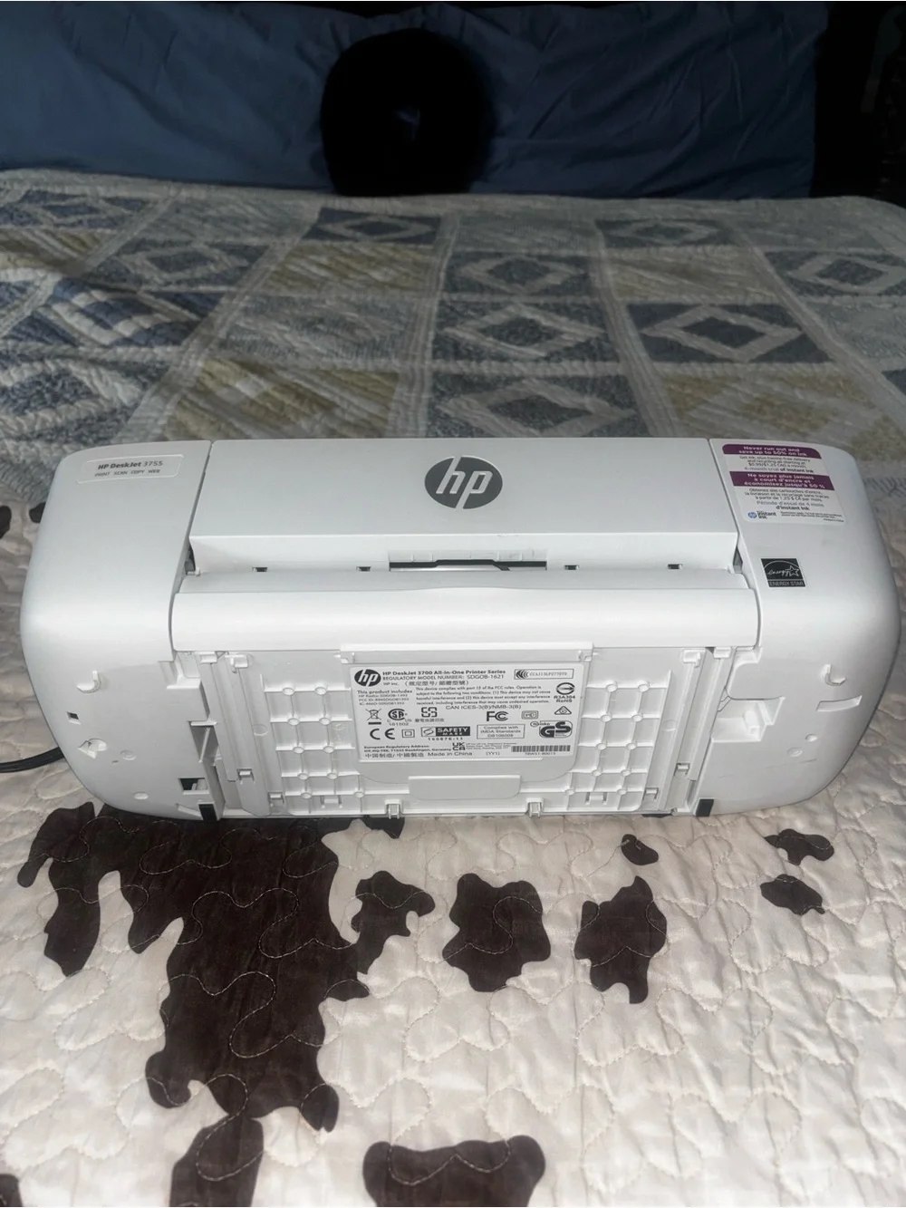 HP White and Gray All-in-One Printer